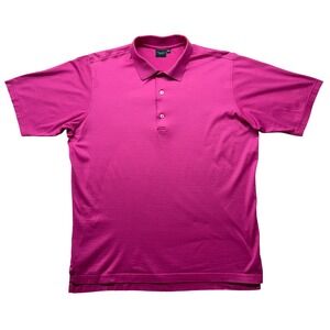 Fairway & Greene Signature Mens Pink Mercerized Cotton Golf Polo Shirt Size M